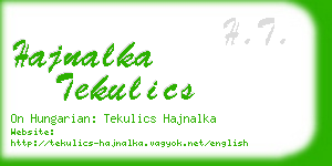 hajnalka tekulics business card